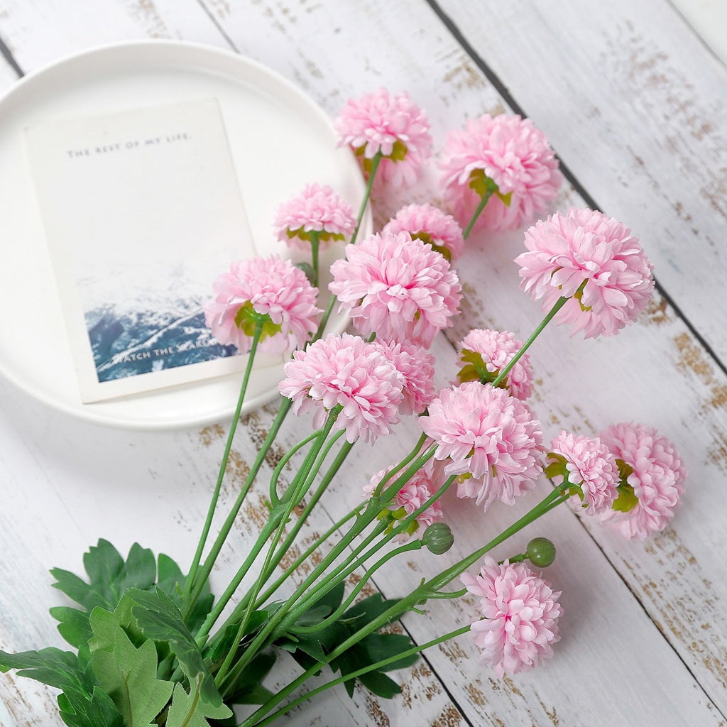 Efavormart 2 Bushes - 33" Chrysanthemum Flower Stem, Artificial Silk ...