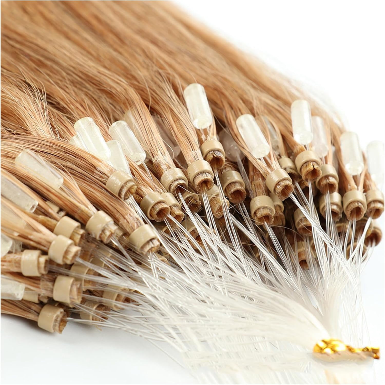 Aorsher Micro Links Hair Extensions Human Hair For Black Women Microlink Hair Extensions Natural Human Hair Silky Straight18Inch 100strands 50g Ash Brown