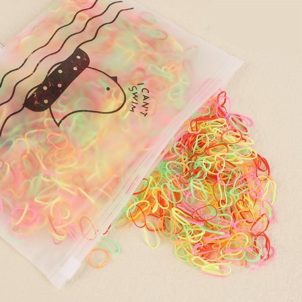 1000-2000 Uds bandas para el cabello desechables coloridas banda de goma elástica para niñas soporte para cola de caballo diadema accesorios para el c