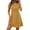 Yellow, variant on Women's Summer Dresses Casual Short-Sleeve Fitted Loose-Fit Round-Neck Solid-Color Button-Down Dress Weekend Daily Wear