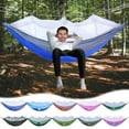 thumbnail image 1 of Sentmoon Hamac Intérieur Double Hamac en Toile Parachute Camping Moustiquaire Incluse Anti-Insectes Extérieur Portable Léger Hamac de Randonnée avec Moustiquaire Voyage Randonnée Lit Suspendu, 1 of 7