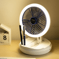 thumbnail image 2 of Ventilador de mesa plegable con carga USB, ventilador de techo colgante montado en la pared con luz LED ajustable para el hogar, ventilador enfriador de habitación, 2 of 3