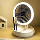 thumbnail image 2 of Ventilador de mesa plegable con carga USB, ventilador de techo colgante montado en la pared con luz LED ajustable para el hogar, ventilador enfriador de habitación, 2 of 3