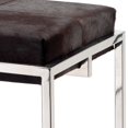 thumbnail image 2 of Jamie Young Co Shelby Stainless Steel/Hide Bar Stool in Nickel/Espresso, 2 of 2