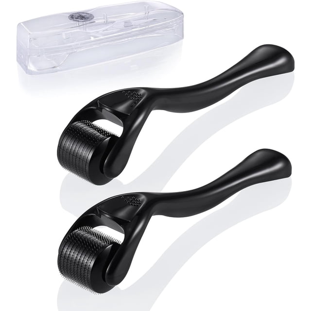 Derma Roller 0,5 mm, 1 mm 540 rodillo para la piel, rodillo de microagujas Para estimular el crecimiento del cabello, el crecimiento de la barba, el cuidado de la piel del rostro,