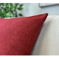 thumbnail image 4 of Aiking Home Woven Fine Faux Linen Throw Pillow Cover, size 12"x24", Burgundy, 4 of 6