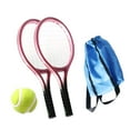 thumbnail image 2 of 1:12 Miniature Tennis Project Decoration Mini Tennis Racket and Ball Set Pink, 2 of 8