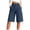 Navy, variant on felwors Womens Casual Bermuda Shorts Knee Length Wide Leg 2 Pockets Brown for Size M
