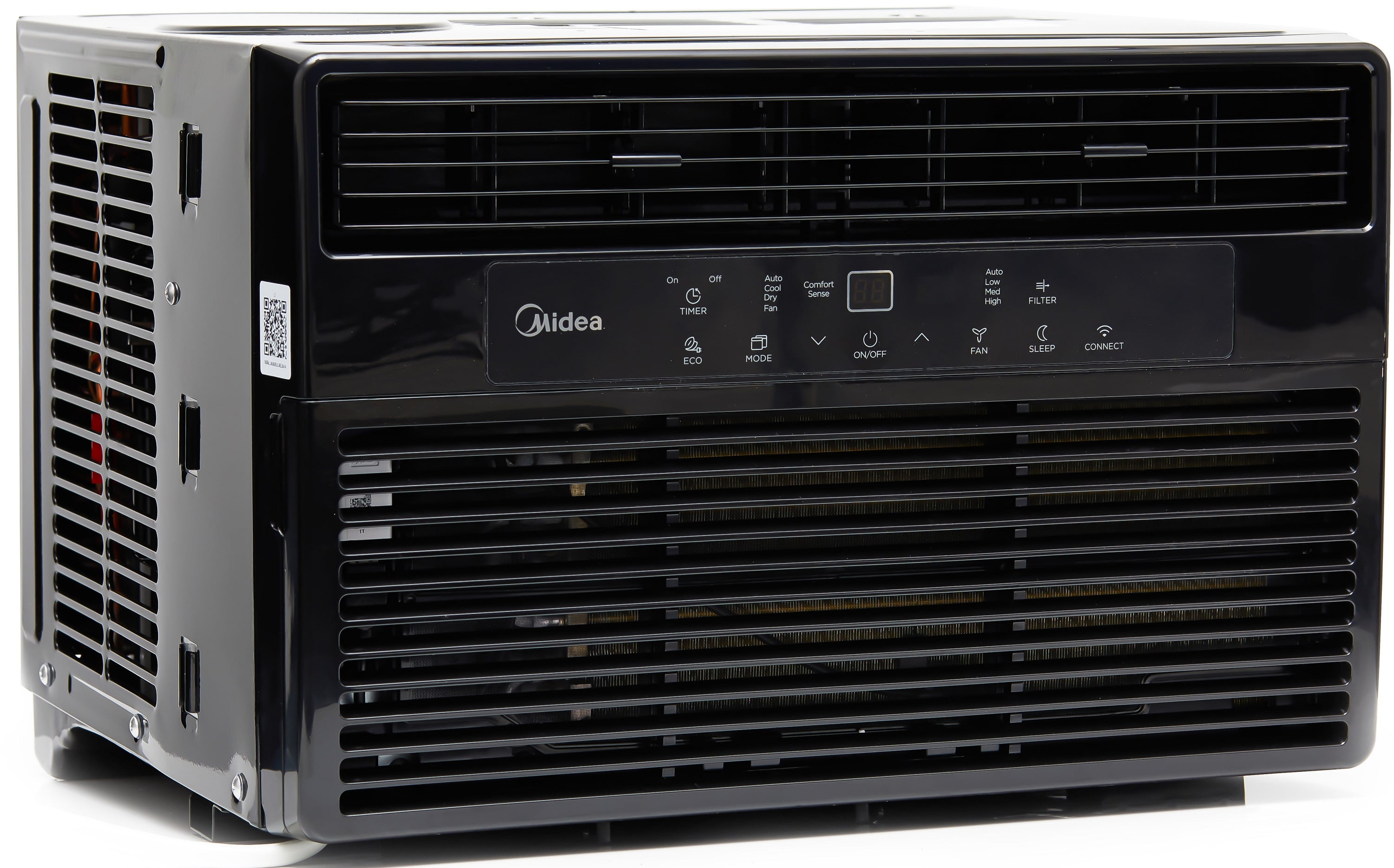Midea 8,000 BTU 115V Smart Window Air Conditioner with Comfort Sense Remote, Covers up to 350 Sq. ft., Black, MAW08S1WBL, New