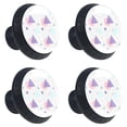 thumbnail image 2 of 4 Pcs Memphis Triangle Knobs for Kitchen Cabinet Cupboard Dresser Bookcase Drawer Pulls Handles Round Home Decor, 2 of 8