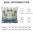 thumbnail image 5 of Creowell  Throw Pillow Cover Yoga Frog Lotus Summer Flowers Blossom Petal Funny Lovely Animal Natural Print Decor Lumbar Pillow Case Cushion for Sofa Couch Bed, 5 of 5