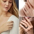 thumbnail image 3 of Stainless steel three ring ring, fashionable titanium steel ring for lovers, 3 of 5