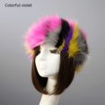thumbnail image 5 of Gorro grueso de piel sintética, gorro de copa, gorro cálido, gorro con aro, gorro de felpa corto de piel de conejo a la moda para mujer, otoño e invierno, 5 of 5