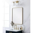 thumbnail image 3 of Soft corner metal rectangular mirror 24x32 inch in Brass, 3 of 5