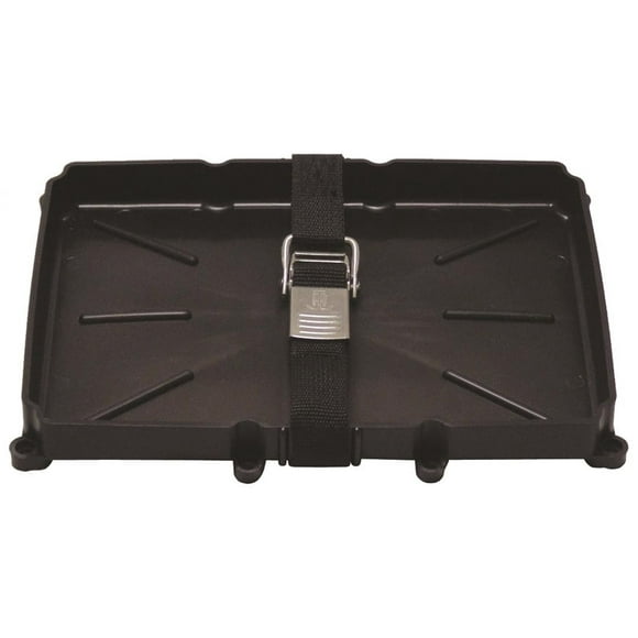 T-H Marine Battery Tray NBH-27-SSC-DP For Use With 27 Series Battery; Polypropylene; With Stainless Steel Buckle Strap; Holds One Battery