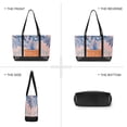 thumbnail image 6 of FORMRS Canvas Laptop Tote Bag for Women with 15.6" Computer Compartments Shoulder Handbag, Pink Leaves, 6 of 7