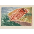 thumbnail image 2 of Edvard Munch 24x18 Gold Ornate Framed and Double Matted Museum Art Print Titled - Sunbathing I (1915), 2 of 4