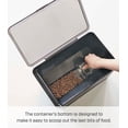 thumbnail image 4 of Yamazaki Home Airtight Pet Food Storage Container - Cat And Dog Food Holder Bin With Transparent Lid And Handle, Plastic, Medium, 8 lbs. | 1.6 gallons | 6 quarts, Airtight, Sloped Interior, Handle, 4 of 7
