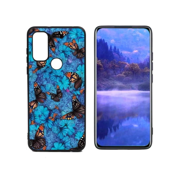 Compatible with Motorola Moto G Pure Phone Case, Butterflies jpg Case Men Women, Flexible Silicone Shockproof Case for Motorola Moto G Pure