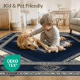thumbnail image 4 of ODIKA 6'x9' Washable Area Rug Non-Slip, Easy Care, Abstract Rhythmic Geometric Motifs Contemporary Dining Boho Farmhouse for Family Room, Living Room, Master Bedroom, 4 of 7