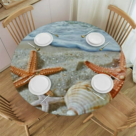 

HAOXIT Washable Circle Table Cover Table Cloth for Kitchen Dining Room Party 31-35