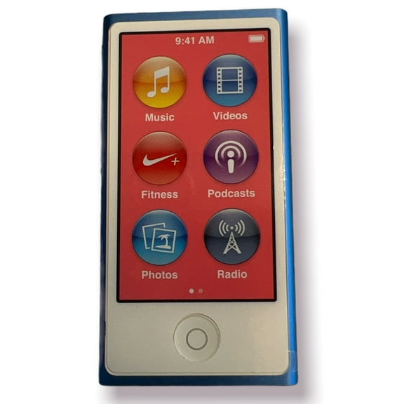 Pre-Owned Apple iPod Nano 8th Generation 16GB Blue MP3 Player 1 Year CPS Warranty