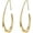 gold, variant on Lightweight Teardrop Hoop Earrings for Women - 14k Gold/White Gold Plated Large Oval Pull Through Hoop Earrings High Polished Statement Jewelry Gift for Women