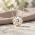 thumbnail image 4 of Rosec Jewels IGI Certified Lab Grown Diamond Solitaire Necklace for Women (3 Carat, E-VS1 Quality) - Ready to Gift, 18K Yellow Gold, 4 of 6