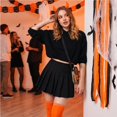 thumbnail image 4 of Halloween 1 pair Women's Thigh High Socks, Polyester Non-Transparent Over-the-Knee Stockings, Halloween Style Stretchy Socks for Cosplay and Party Wear, 4 of 6