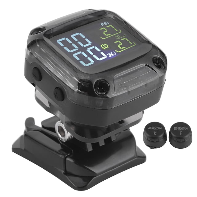 Detector de Presión de Neumartos, TPMS de Bicicleta, Con 2 Sensores Motocicleta para Remolques de Automóvil