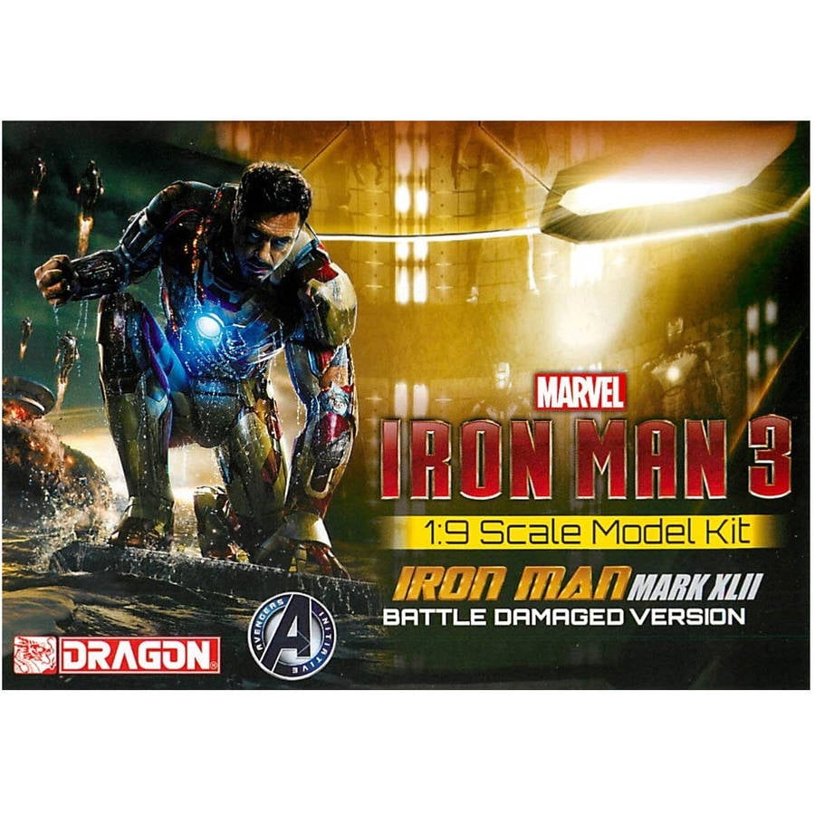 Mark XLII Dragon 1//9 Iron Man 3 Battle Damaged Version Model Kit 38328
