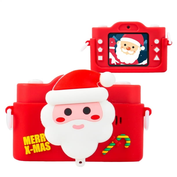 De Alta Definición De 2 Pulgadas Mini Santa Cámara Digital Papá Noel Frente Trasero Cámaras Duales Cámara Para Niños Noticed HA039503-02