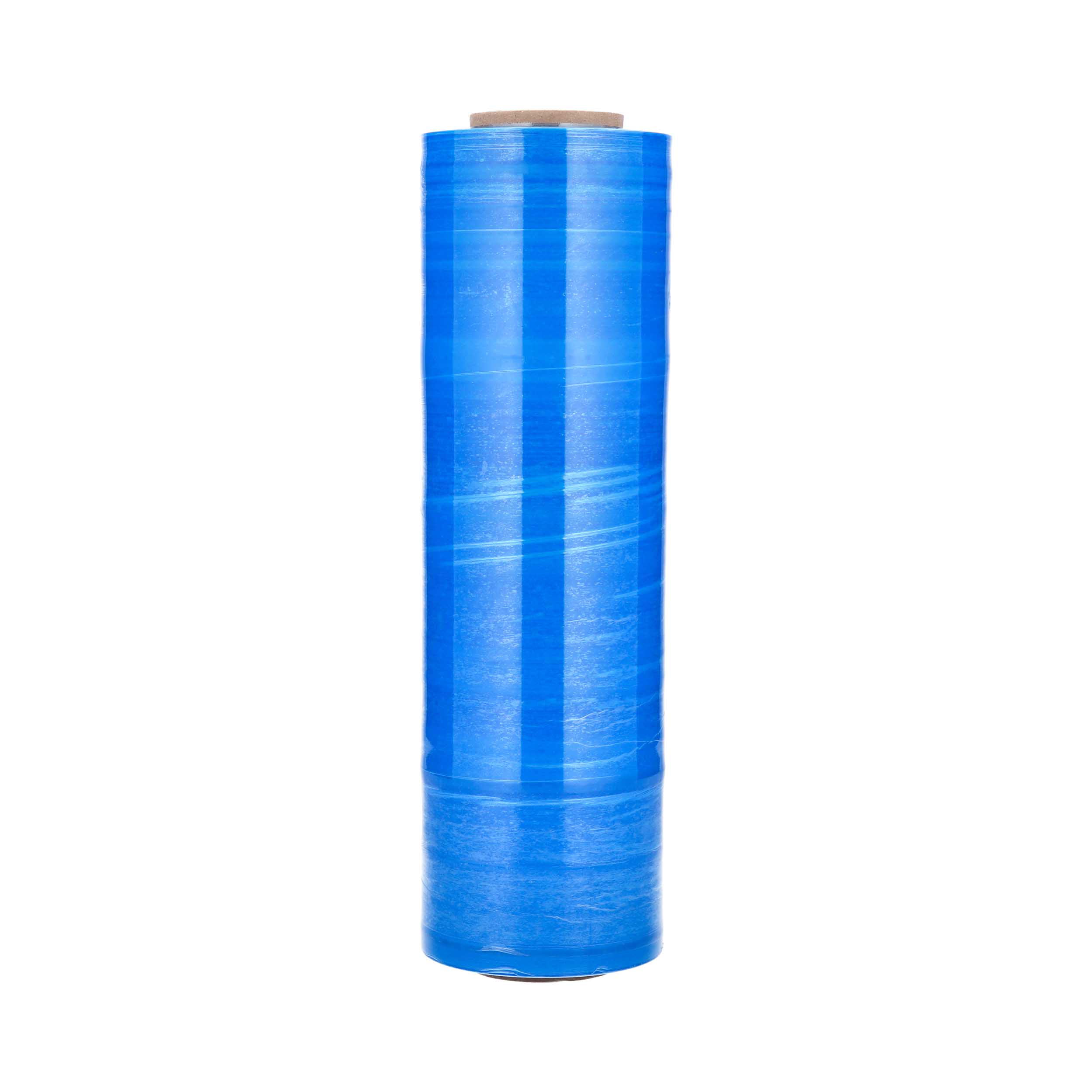 Blue Dark Color Stretch Film 15 Inch x 1500 Feet 63 Gauge Plastic Hand Wrap 256 Rolls 