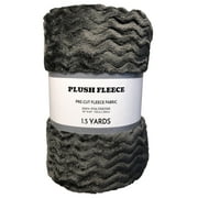 Waverly Inspirations Chevron Fleece 60" x 1.5 yd 100% Polyester Pre-cut Fleece Fabric, Charcoal
