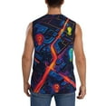 thumbnail image 4 of Haiem Men's Neon City Map Print Tank Tops Summer Sleeveless Cut Off Workout T-Shirts Fitness Vest Athletic Undershirts-XX-Large, 4 of 8