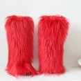 thumbnail image 2 of Gegefur Women's Furry Fluffy Boot Faux Fur Long Snow Boot Knee High Boots Warm Comfortable Outdoor Flat Shoes, 2 of 6