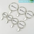 thumbnail image 5 of 10 Pack Metal Curtain Rings with Clips Drapery Decorative Rustproof for Window Shower Room Black Color(ID 1.5 Inch,38 mm), 5 of 5