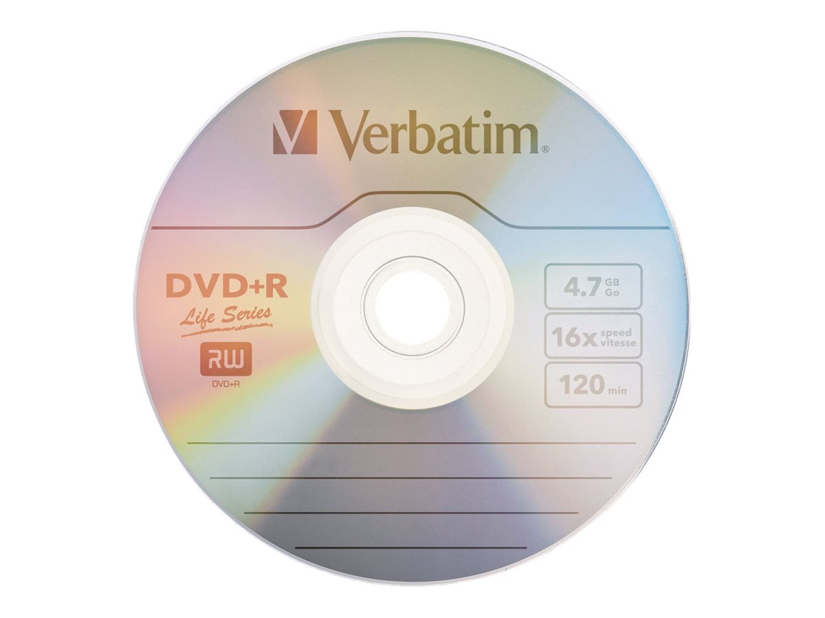 Verbatim Life Series 100 x DVD+R 4.7 GB (120min) 16x spindle