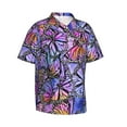 thumbnail image 2 of Uemuo Watercolor Butterflies Printed Regular Fit Short Sleeve Casual Hawaiian Shirt for Men,Aloha shirt,Tropical shirt,Floral print shirt,Vacation Beach shirt-XX-Large, 2 of 9