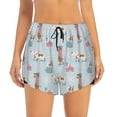 thumbnail image 2 of Goofa Cute Snowflake Dachshund Printed Women 2 in 1 Running Shorts,Quick Dry Athletic Workout Shorts,High Waisted Athletic Shorts with Liner Pockets-Medium, 2 of 9