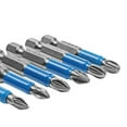 thumbnail image 4 of Allume 6Pcs Impact Tough Power Bits, Non-slip Screwdriver Bit Set 50mm PH1/PH2/PH3/PZ1/PZ2/PZ3 Silver, 4 of 10