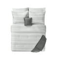 thumbnail image 2 of Mainstays 5-Piece Black and White Stripe Comforter Set, Full/Queen, 2 of 12