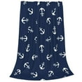 thumbnail image 2 of Sikiie Nautical Themed Simple Anchors Ultra-Soft Micro flannel Blanket Luxury All Seasons Warm Blanket for Bedding Sofa and Travel (4 sizes)-40"x30", 2 of 7