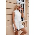thumbnail image 4 of EASYBRAUS Women Summer Sleeveless Shorts Set Casual Drawstring Pocket Outfit Two Piece Set, 4 of 9