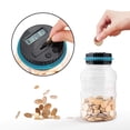 thumbnail image 5 of Large Piggy Bank for Kids Adults, Cash Box Money Saving Box Digital Coin Counter with LCD, 1.8L Capacity Coin Bank Money Jar for Adults, Designed for All US Coins, Blue, 5 of 7