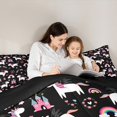 thumbnail image 5 of Castle Fairy Kids Cute Animal Unicorn 2Pcs Bedding Comforter Set,Rainbow Castle Twin Comforter Sets,Dreamy Princess Flower Breathable Bedding Set,Microfiber Bedroom Decor, 5 of 8