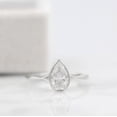 thumbnail image 3 of solitaire jewels 2CT Bezel Set Pear Moissanite Engagement Ring For Women, 10K White Gold, 3 of 6