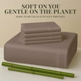 thumbnail image 6 of Sacred Thread Rayon Derived from Bamboo Sheets Queen Size, 18'' Deep Pocket Cooling Sheets for Hot Sleepers, 6 PC Cooling Sheets (Queen Size) (Mocha), 6 of 9