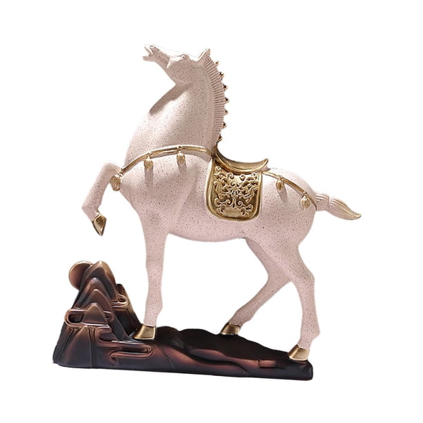 Escultura de caballo para escritorio, 25 x 7 x 26,5 cm. Color directo