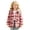 1-428Red1250, variant on CAIVO Child Girls Winter Plaid Coats Jacket Wear Kids Thicken Windproof Warm Outwear Long Sleeve Cozy Outerwear